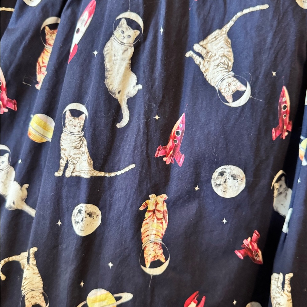 ModCloth Navy Cats in Space Dress - Picture 4 of 5